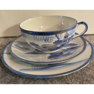 Suzuki 3 pc Tea Cup, Saucers and Plate  #893